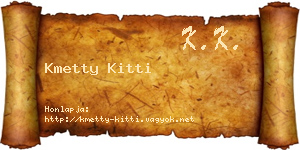 Kmetty Kitti névjegykártya